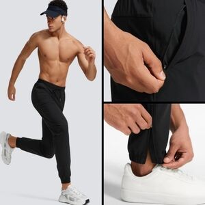 CZY YOGA On The Travel Joggers 30'' Ankle Zip Stretch Water Resistant Pants! XL